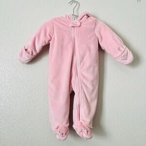 Just One You by Carter’s Hooded Cat Ear Bunting Fill Insulated Onesie Pink